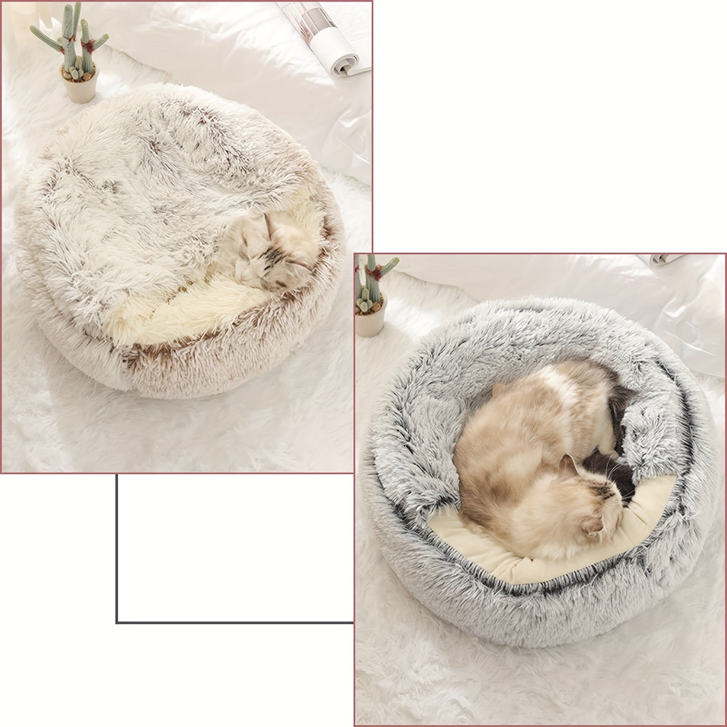 Warm Sofa Cuddly Dog Cave Nest Sleeping Bed